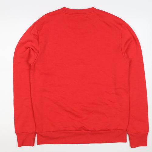 Primark Men Red M Crew Neck Pullover Fleece Sweatshirt