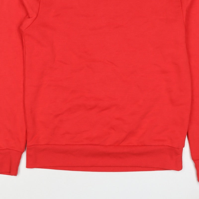 Primark Men Red M Crew Neck Pullover Fleece Sweatshirt