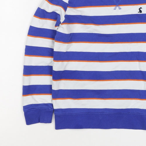 Joules Boys Blue Stripe Cotton Pullover Sweatshirt 5-6 Years