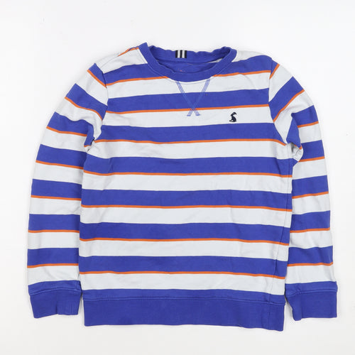 Joules Boys Blue Stripe Cotton Pullover Sweatshirt 5-6 Years