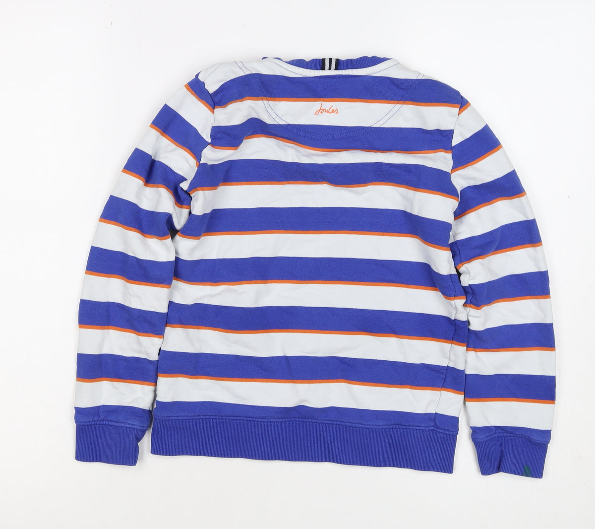 Joules Boys Blue Stripe Cotton Pullover Sweatshirt 5-6 Years