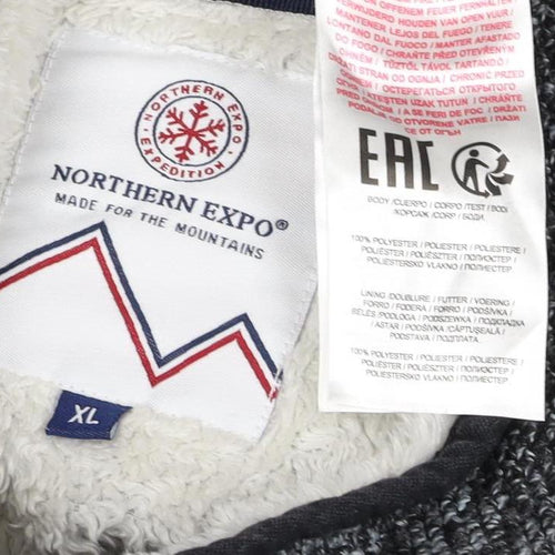 Northern Expo Men's Grey XL Fleece Lined Full Zip Outdoor Jacket