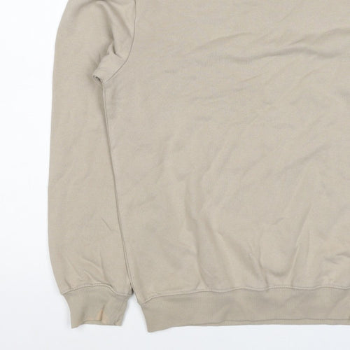 H&M Men’s Beige XS Relaxed Fit Fleece Crew Neck Pullover Sweatshirt