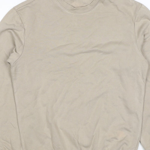 H&M Men’s Beige XS Relaxed Fit Fleece Crew Neck Pullover Sweatshirt