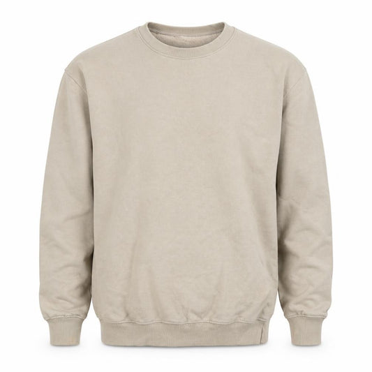 H&M Men’s Beige XS Relaxed Fit Fleece Crew Neck Pullover Sweatshirt