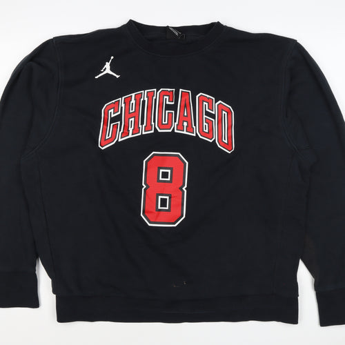 Nike Jordan NBA Chicago LaVine 8 Black L Crew Neck Sweatshirt