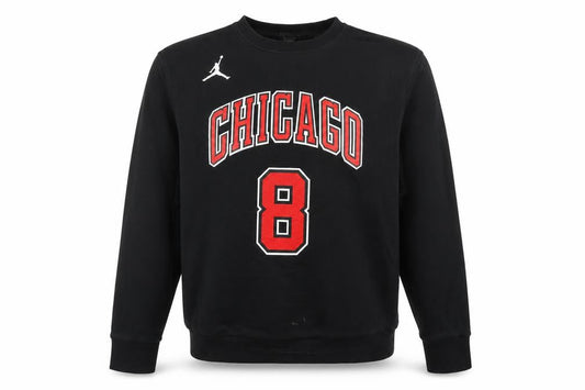 Nike Jordan NBA Chicago LaVine 8 Black L Crew Neck Sweatshirt