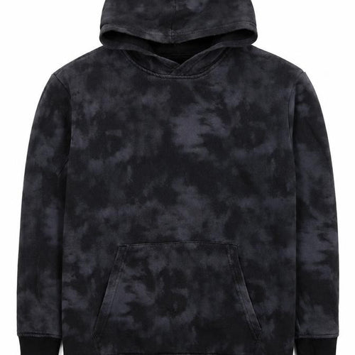 H&M Boys Black Tie Dye Pullover Hoodie 12-13 Years Kangaroo Pocket