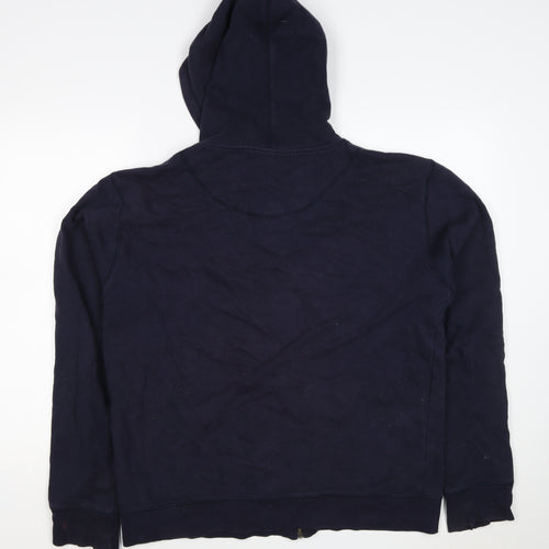 FCUK Jeans Men's Navy L Full Zip Hoodie Logo Cotton