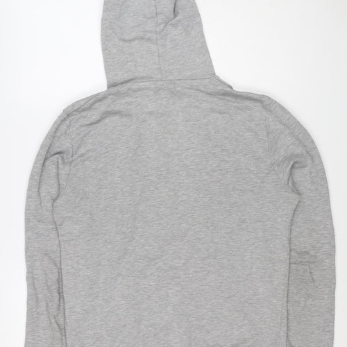 ASOS Men’s Grey S Pullover Hoodie Drawstring Pocket Cotton Blend