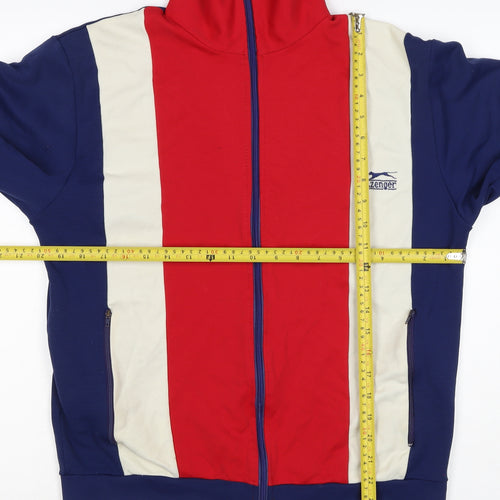 Slazenger Men's Multicoloured XL Full Zip Track Sweatshirt Logo Pockets