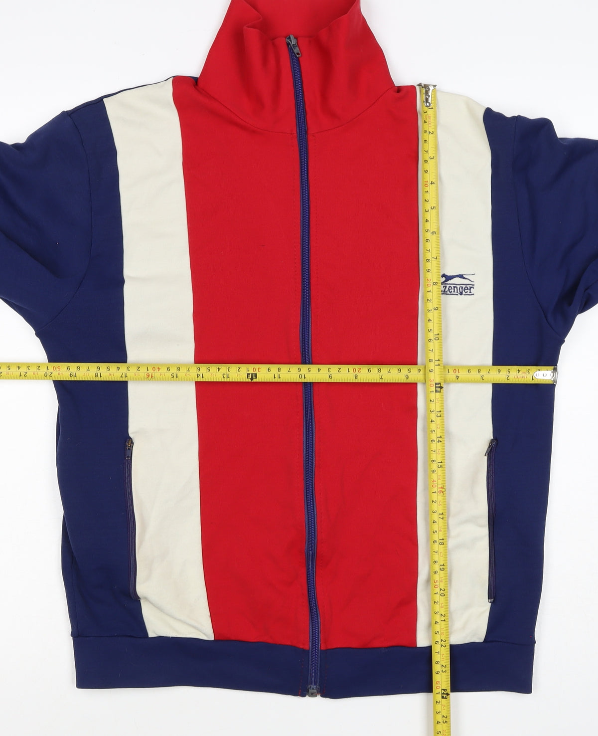 Slazenger Men's Multicoloured XL Full Zip Track Sweatshirt Logo Pockets