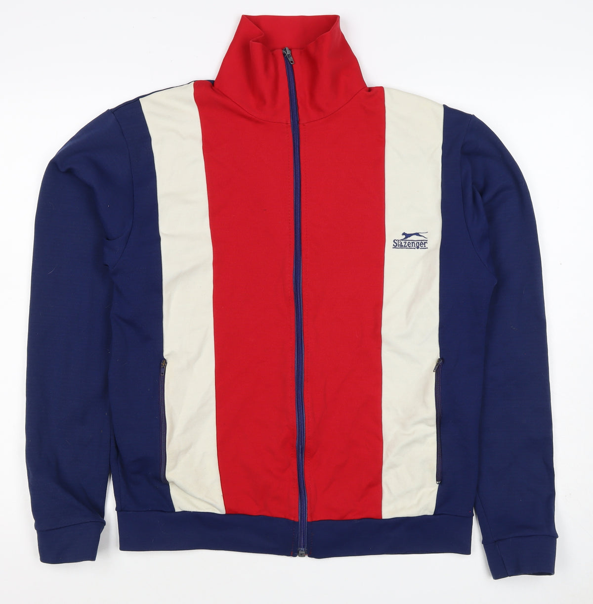 Slazenger Men's Multicoloured XL Full Zip Track Sweatshirt Logo Pockets