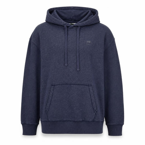 Roots Men’s Blue Logo Pullover Hoodie Size M Cotton Blend