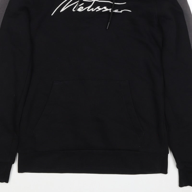 Additional view of Metissier Paris Men’s Black Grey XS Pullover Hoodie Logo Pocket