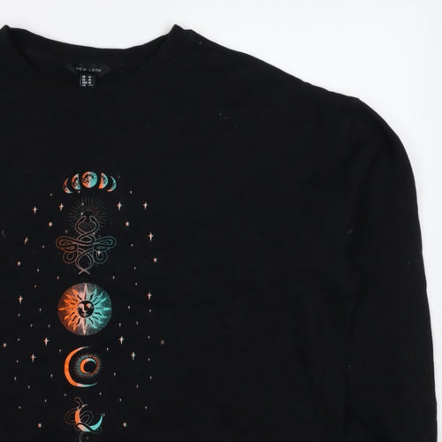 New Look Women’s Black UK 12 Celestial Snake Graphic Sweatshirt