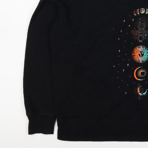 New Look Women’s Black UK 12 Celestial Snake Graphic Sweatshirt