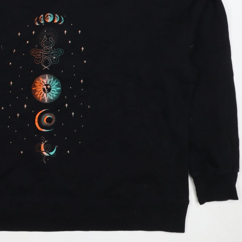 New Look Women’s Black UK 12 Celestial Snake Graphic Sweatshirt