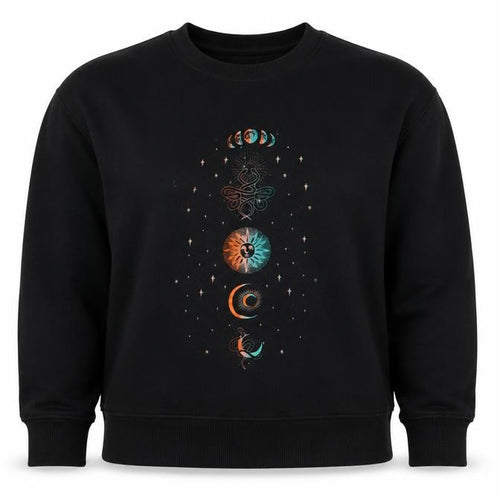 New Look Women’s Black UK 12 Celestial Snake Graphic Sweatshirt