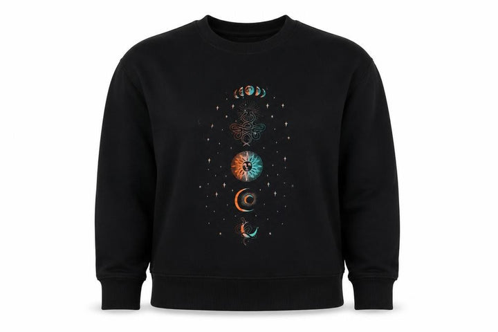 New Look Women’s Black UK 12 Celestial Snake Graphic Sweatshirt
