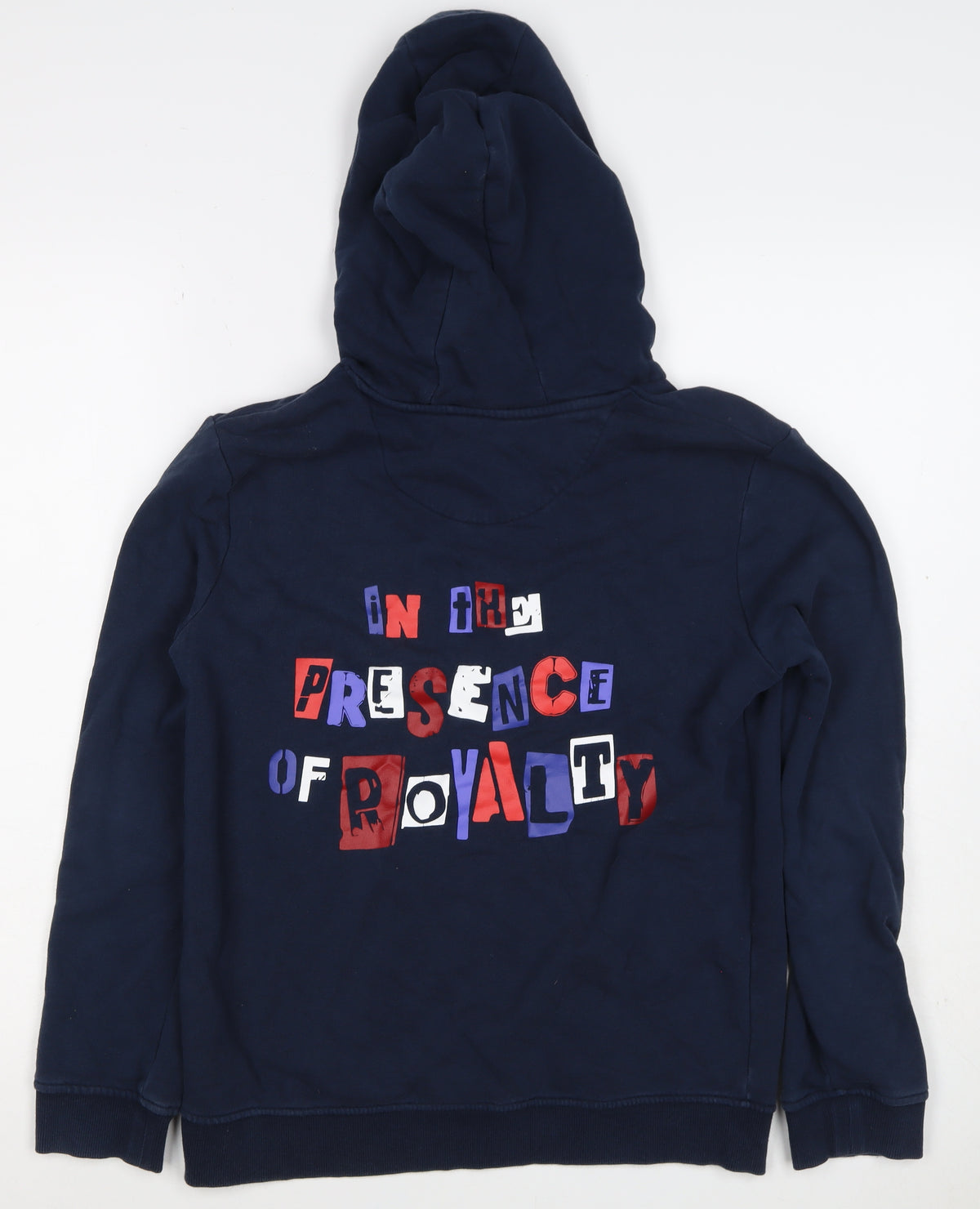 M&S Boys Navy 12-13 Years Pullover Hoodie Royalty Graphic Cotton