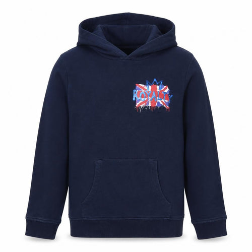 M&S Boys Navy 12-13 Years Pullover Hoodie Royalty Graphic Cotton