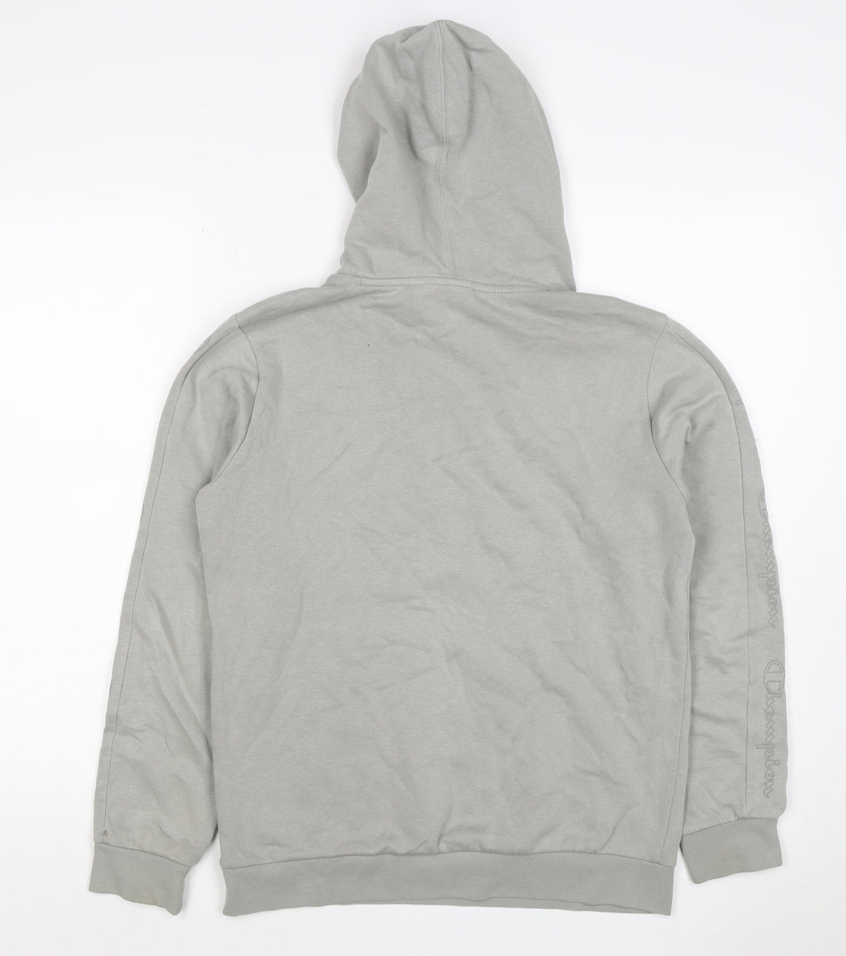 Champion Boys Grey Logo Pullover Hoodie 13-14 Years Fleece