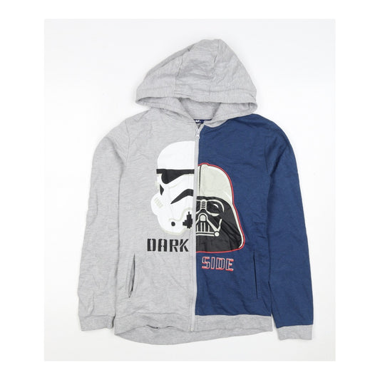 Character.com Boys Star Wars Grey Blue 12-13 Years Full Zip Hoodie