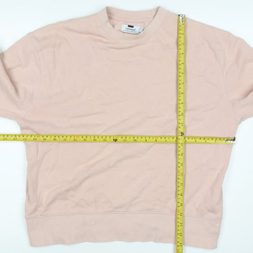Topman Men’s Pink S Crew Neck Pullover Cotton Sweatshirt
