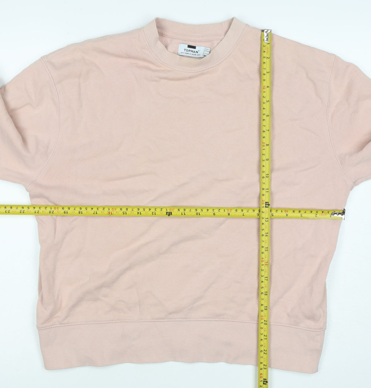 Topman Men’s Pink S Crew Neck Pullover Cotton Sweatshirt