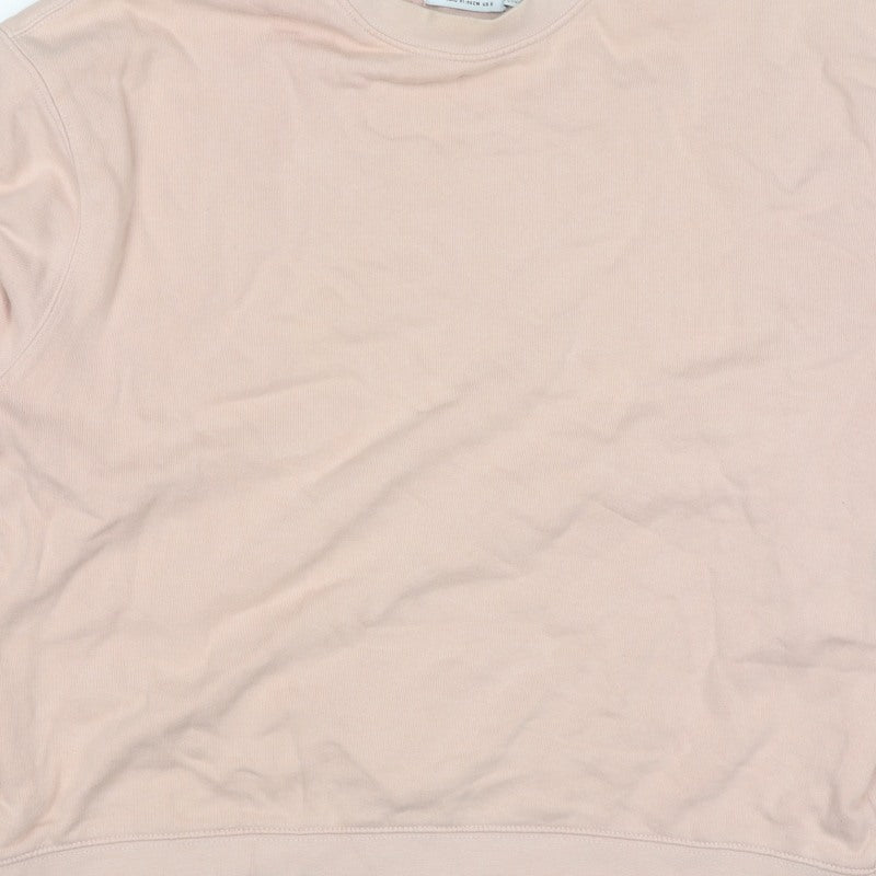 Topman Men’s Pink S Crew Neck Pullover Cotton Sweatshirt