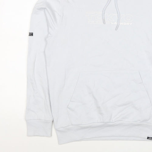 Tokyo Laundry Men’s White M Pullover Logo Hoodie