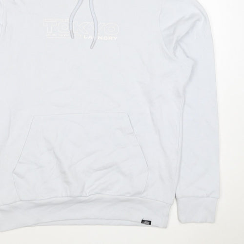 Tokyo Laundry Men’s White M Pullover Logo Hoodie