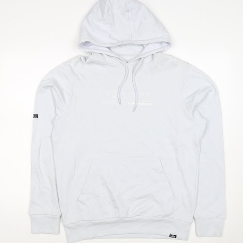 Tokyo Laundry Men’s White M Pullover Logo Hoodie