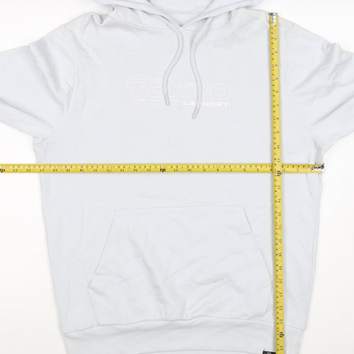 Tokyo Laundry Men’s White M Pullover Logo Hoodie