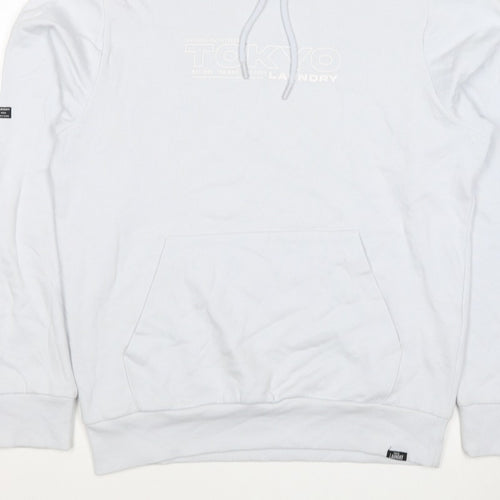 Tokyo Laundry Men’s White M Pullover Logo Hoodie