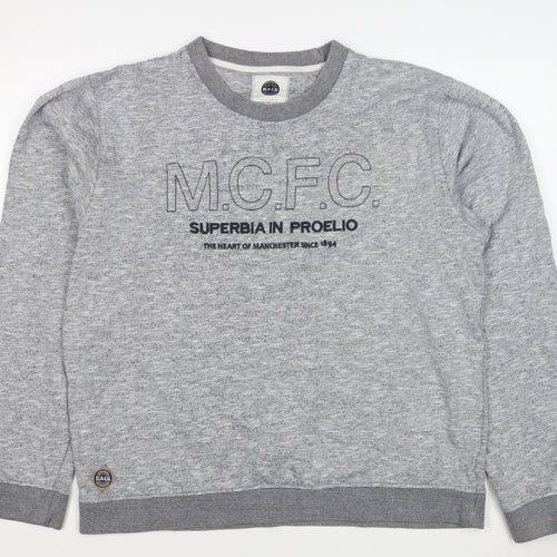Manchester City FC Men's Grey 3XL Pullover Graphic Sweatshirt