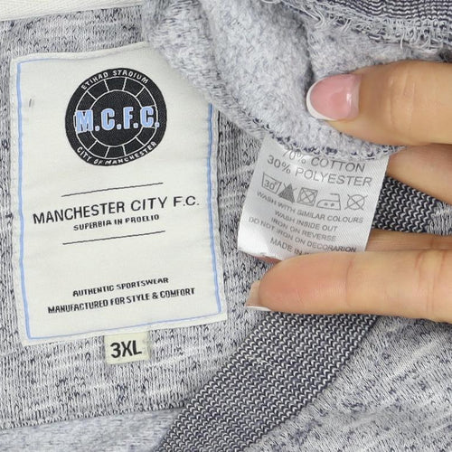 Manchester City FC Men's Grey 3XL Pullover Graphic Sweatshirt