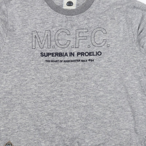 Manchester City FC Men's Grey 3XL Pullover Graphic Sweatshirt