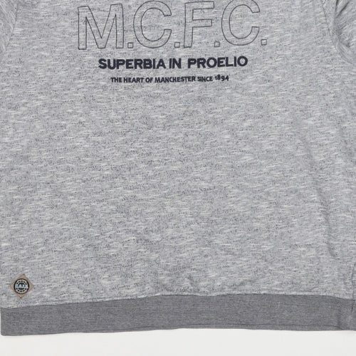 Manchester City FC Men's Grey 3XL Pullover Graphic Sweatshirt