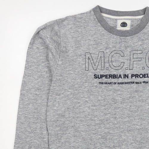 Manchester City FC Men's Grey 3XL Pullover Graphic Sweatshirt