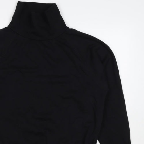 Opicloth Men’s Black Size S High Neck Raglan Pullover Sweatshirt