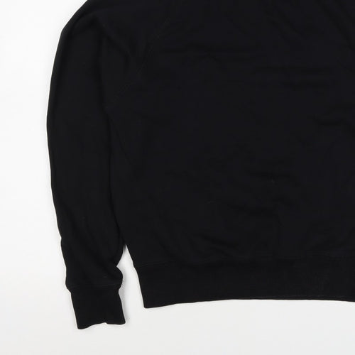 Opicloth Men’s Black Size S High Neck Raglan Pullover Sweatshirt