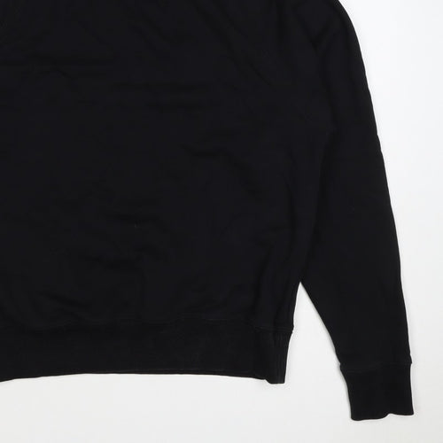 Opicloth Men’s Black Size S High Neck Raglan Pullover Sweatshirt