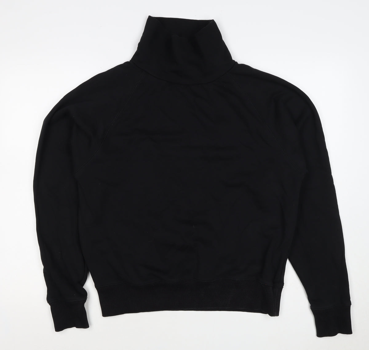 Opicloth Men’s Black Size S High Neck Raglan Pullover Sweatshirt