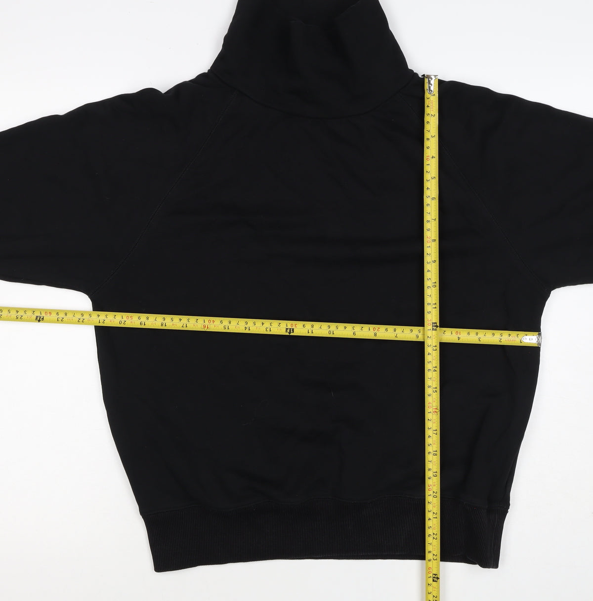 Opicloth Men’s Black Size S High Neck Raglan Pullover Sweatshirt