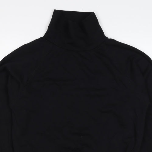 Opicloth Men’s Black Size S High Neck Raglan Pullover Sweatshirt