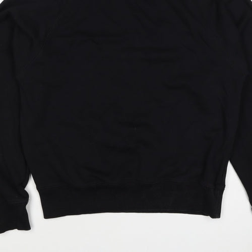 Opicloth Men’s Black Size S High Neck Raglan Pullover Sweatshirt