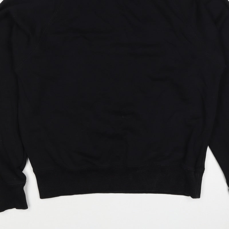 Opicloth Men’s Black Size S High Neck Raglan Pullover Sweatshirt
