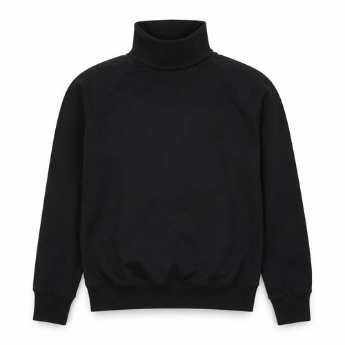 Opicloth Men’s Black Size S High Neck Raglan Pullover Sweatshirt